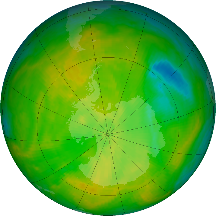 Antarctic ozone map for 14 November 2002